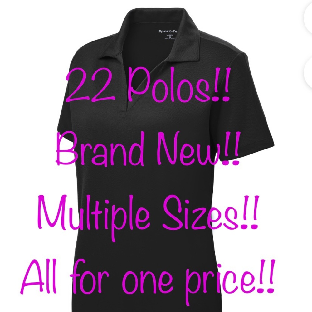 **Bulk Buy** *XS-XL* 22 Total* Sport Tek Womens 100% Polyester Dri-Fit Polos